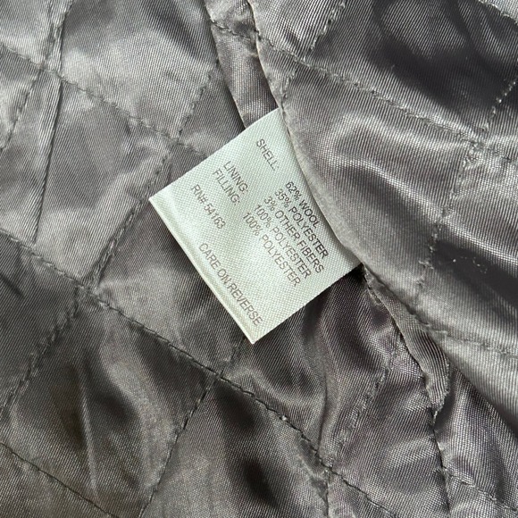 Calvin Klein Men Wool Blend Double Breasted Peacoat Charcoal Gray Size S - Picture 7 of 11